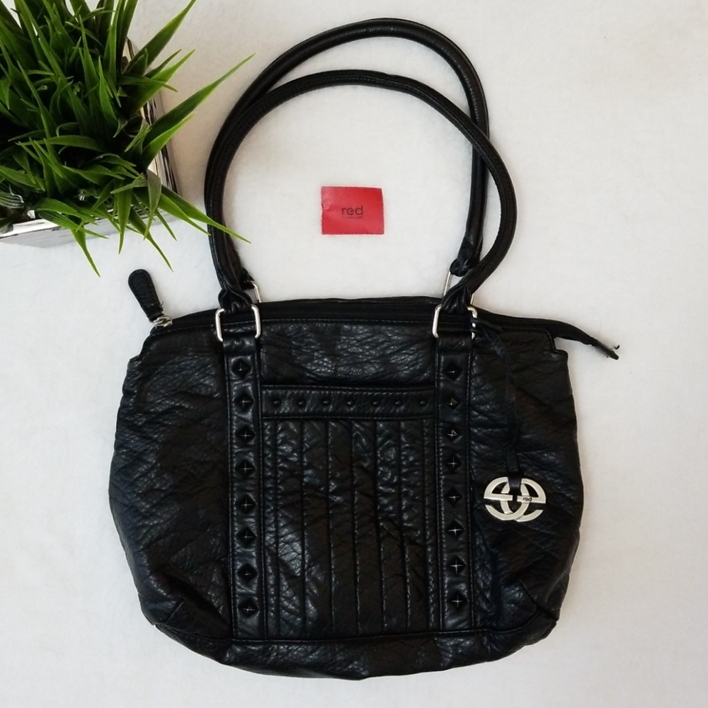 Red By Marc Ecko Black Soft Leather Bag